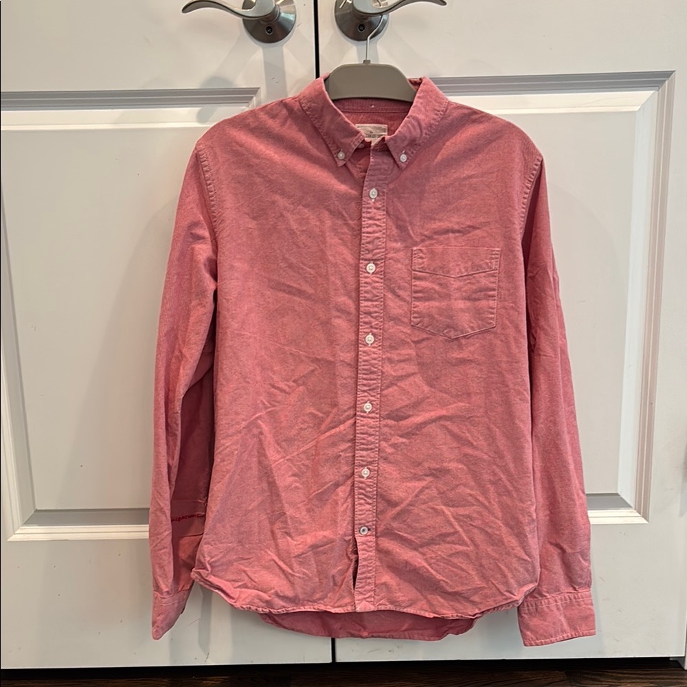 GAP Nantucket Red Casual Button Down Oxford Shirt Classic Fit